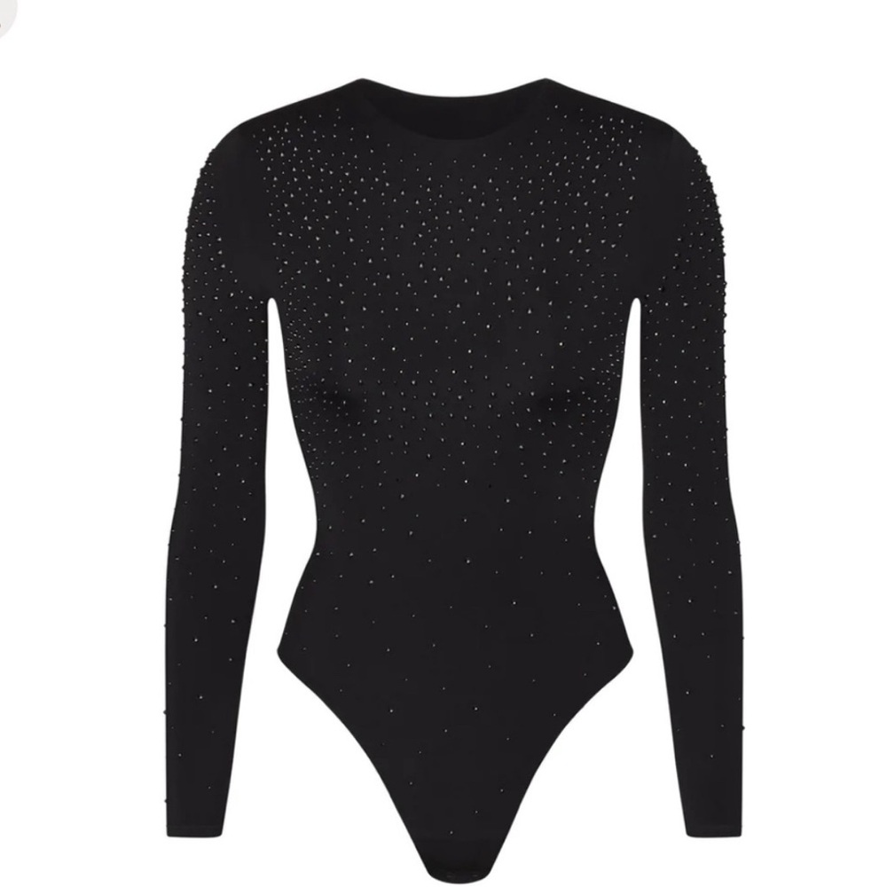 SKIMS X SWAROVSKI Long sleeve jelly bodysuit - Picture 2 of 3